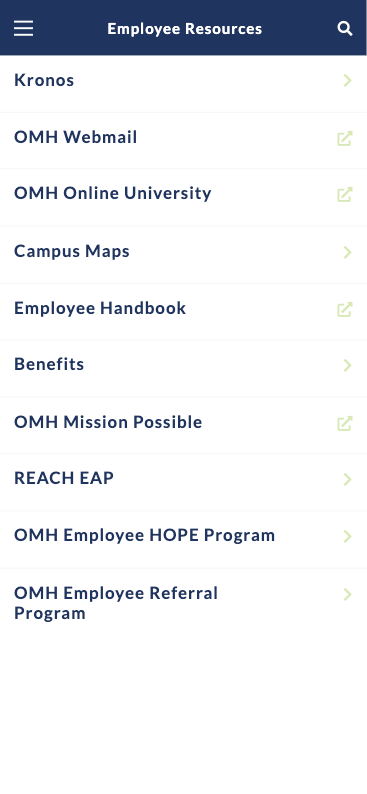 OMH Employee Web App Mobile - Employee Resources