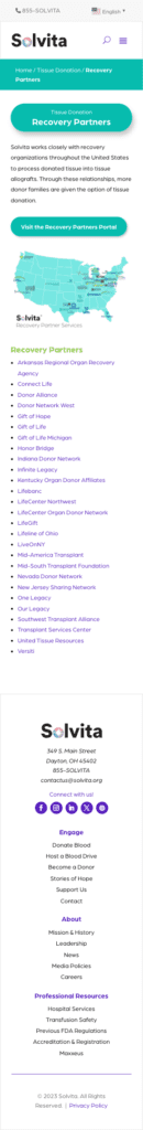 Solvita Website Mobile - Recovery Partners